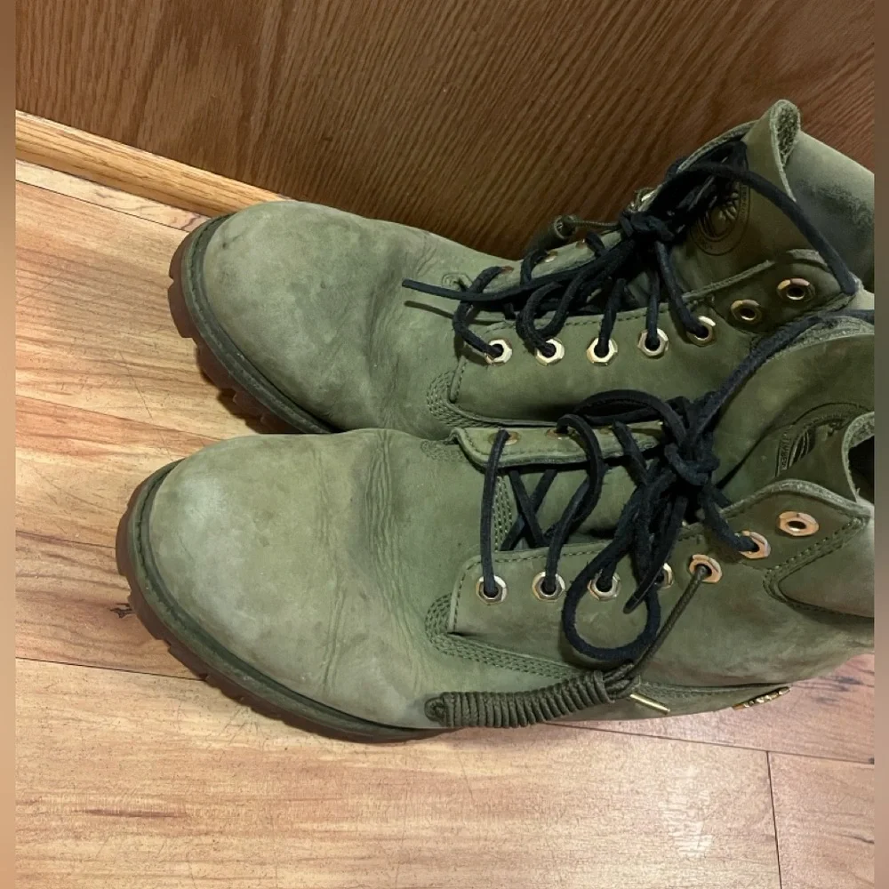 RARE Timberland MONEY GREEN 10 DJ Khaled LIMITED EDITION LACE Boots Leather VGUC